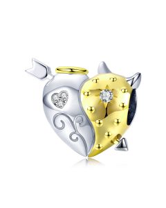 Angel and Devil Charm, Fit Pandora Charms, For Pandora Charm Bracelet, Charms for Pandora Bracelet, 925 Sterling Silver Charms