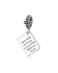 Bible Matthew Charm, 925 Sterling Silver Charms, For Pandora Charm Bracelet, Fit Pandora Charms, Charms for Pandora Bracelet