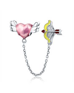 Angel Love Chain Charm, Fit Pandora Charms, For Pandora Charm Bracelet, Charms for Pandora Bracelet, 925 Sterling Silver Charms