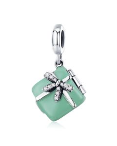 Gift Box Charm, Fit Pandora Charms, Charms for Pandora Bracelet, 925 Sterling Silver Charms, For Pandora Charm Bracelet