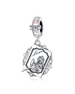 Rose Love Charm, Fit Pandora Charms, 925 Sterling Silver Charms, Charms for Pandora Bracelet, For Pandora Charm Bracelet