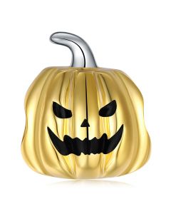 Happy Pumpkin Charm, 925 Sterling Silver Charms, For Pandora Charm Bracelet, Charms for Pandora Bracelet, Fit Pandora Charms