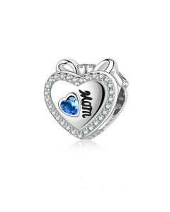 Mom in My Heart Charm, Fit Pandora Charms, 925 Sterling Silver Charms, Charms for Pandora Bracelet, For Pandora Charm Bracelet