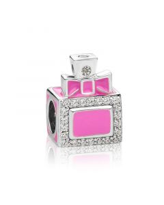 Pink Perfume Bottle Charm, 925 Sterling Silver Charms, Charms for Pandora Bracelet, Fit Pandora Charms, For Pandora Charm Bracelet