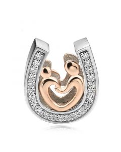 Horseshoe Supermom Charm, Mom and Son Charm, Charms for Pandora Bracelet, Fit Pandora Charms, 925 Sterling Silver Charms