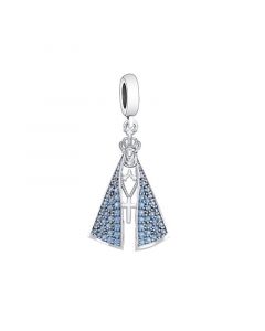 Our Lady of Aparecida Brazil Charm, 925 Sterling Silver Charms, Fit Pandora Charms, For Pandora Charm Bracelet, Charms for Pandora Bracelet