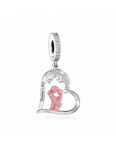 Mummy's Boy Charm, Mum and Baby Charm, Fit Pandora Charms, Charms for Pandora Bracelet, 925 Sterling Silver Charms