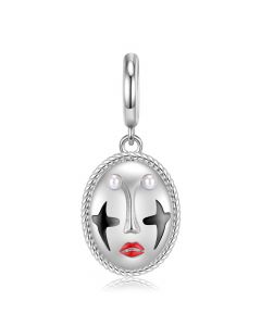 Clown Mask Dangle Charm, 925 Sterling Silver Charms, Charms for Pandora Bracelet, Fit Pandora Charms, For Pandora Charm Bracelet