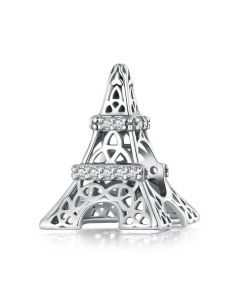 Pave CZ Eiffel Tower Charm, Fit Pandora Charms, 925 Sterling Silver Charms, Charms for Pandora Bracelet, For Pandora Charm Bracelet