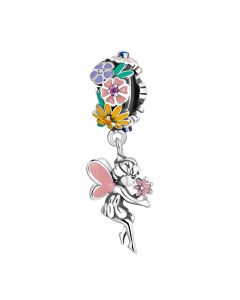 Flower Fairy Dangle Charm, 925 Sterling Silver Charms, Fit Pandora Charms, For Pandora Charm Bracelet, Charms for Pandora Bracelet
