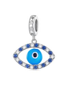 Devil's Eye Zircon Charm, For Pandora Charm Bracelet, Fit Pandora Charms, Charms for Pandora Bracelet, 925 Sterling Silver Charms