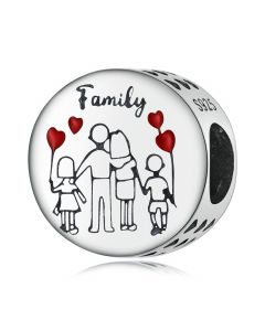 Family Charm, Parents and Children Charm, Charms for Pandora Bracelet, Fit Pandora Charms, 925 Sterling Silver Charms