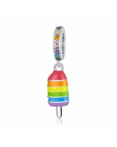 Rainbow Ice Cream Dangle Charm, 925 Sterling Silver Charms, Charms for Pandora Bracelet, Fit Pandora Charms, For Pandora Charm Bracelet