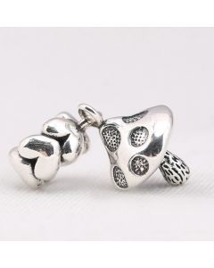 Mushroom Dangle Charm, Fit Pandora Charms, For Pandora Charm Bracelet, Charms for Pandora Bracelet, 925 Sterling Silver Charms