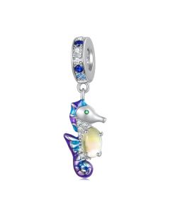 Delicate Seahorse Dangle Pendant Charm, Charms for Pandora Bracelet, Fit Pandora Charms, 925 Sterling Silver Charms