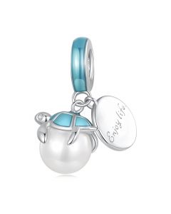 Turtle Pearl Dangle Charm, 925 Sterling Silver Charms, Charms for Pandora Bracelet, For Pandora Charm Bracelet, Fit Pandora Charms
