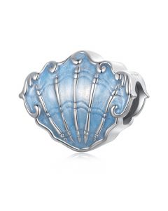 Blue Seashell Charm, Charms for Pandora Bracelet, Fit Pandora Charms, For Pandora Charm Bracelet, 925 Sterling Silver Charms