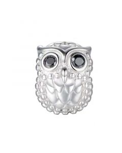 Black Eye Owl Charm, 925 Sterling Silver Charms, For Pandora Charm Bracelet, Charms for Pandora Bracelet, Fit Pandora Charms