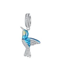 Exquisite Kingfisher Zircon Charm, Fit Pandora Charms, 925 Sterling Silver Charms, Charms for Pandora Bracelet, For Pandora Charm Bracelet