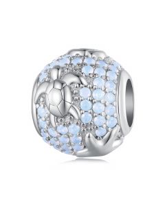 Turtle and Starfish Opal Bead Charm, Charms for Pandora Bracelet, Fit Pandora Charms, 925 Sterling Silver Charms, For Pandora Charm Bracelet