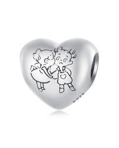 Sister Heart Charm, Charms for Pandora Bracelet, 925 Sterling Silver Charms, Fit Pandora Charms, For Pandora Charm Bracelet