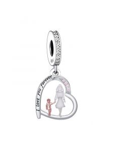 Mother Son I Love You Forever Charm, Fit Pandora Charms, For Pandora Charm Bracelet, Charms for Pandora Bracelet, 925 Sterling Silver Charms
