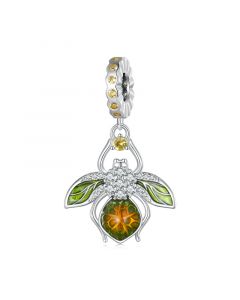 Lemon Bee Pendant Charm, For Pandora Charm Bracelet, 925 Sterling Silver Charms, Charms for Pandora Bracelet, Fit Pandora Charms