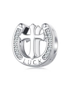 Luck Cross Charm, 925 Sterling Silver Charms, For Pandora Charm Bracelet, Charms for Pandora Bracelet, Fit Pandora Charms