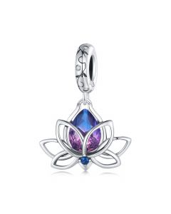 Lotus Flower Pendant Charm, Fit Pandora Charms, For Pandora Charm Bracelet, 925 Sterling Silver Charms, Charms for Pandora Bracelet