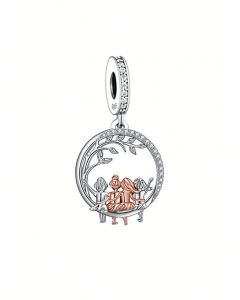 Sisters Family and Friends Pendant Charm, 925 Sterling Silver Charms, Charms for Pandora Bracelet, Fit Pandora Charms