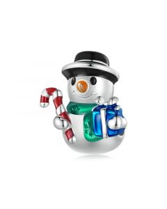 Snow Man For Xmas Charm, For Pandora Charm Bracelet, Charms for Pandora Bracelet, Fit Pandora Charms, 925 Sterling Silver Charms