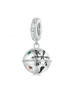 Chrismas Santa Claus's Bell Charm, For Pandora Charm Bracelet, 925 Sterling Silver Charms, Charms for Pandora Bracelet, Fit Pandora Charms