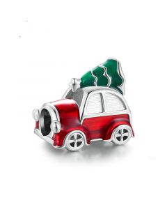 Chrismas Santa Claus's Car Charm, For Pandora Charm Bracelet, Charms for Pandora Bracelet, 925 Sterling Silver Charms, Fit Pandora Charms