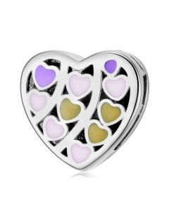 Always Sisters Forever Friends Heart Letter Pendant Charm, 925 Sterling Silver Charms, Charms for Pandora Bracelet, Fit Pandora Charms