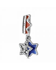 Stars Twin My Boo Ghost Charm, For Pandora Charm Bracelet, Charms for Pandora Bracelet, Fit Pandora Charms, 925 Sterling Silver Charms