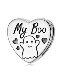 My Boo Ghost Town DJ's Heart Charm, Charms for Pandora Bracelet, 925 Sterling Silver Charms, For Pandora Charm Bracelet, Fit Pandora Charms