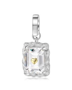 Valentine's Day Queen's Stone Charm, Fit Pandora Charms, Charms for Pandora Bracelet, For Pandora Charm Bracelet, 925 Sterling Silver Charms
