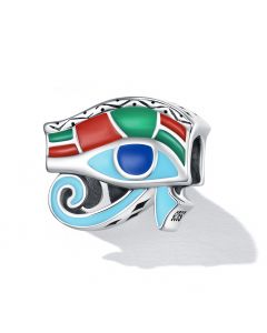 Egyptien Culture Flower Eye of Horus Charm, Charms for Pandora Bracelet, Fit Pandora Charms, 925 Sterling Silver Charms