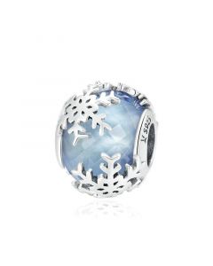 Christmas Family Snow House Santa Claus' Charm, Fit Pandora Charms, Charms for Pandora Bracelet, 925 Sterling Silver Charms