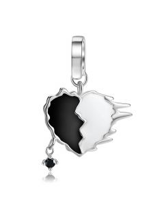 Black and Whte Charm, For Pandora Charm Bracelet, 925 Sterling Silver Charms, Charms for Pandora Bracelet, Fit Pandora Charms