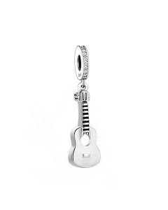 Mini Guitar Dangle Charm, Charms for Pandora Bracelet, Fit Pandora Charms, 925 Sterling Silver Charms, For Pandora Charm Bracelet