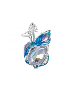 Colorful Dream Peacock Charm, Fit Pandora Charms, Charms for Pandora Bracelet, 925 Sterling Silver Charms, For Pandora Charm Bracelet