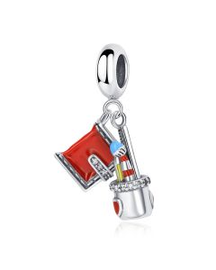 Pen Holder and Notebook Pendant Charm, 925 Sterling Silver Charms, Fit Pandora Charms, Charms for Pandora Bracelet
