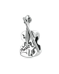 Violin Music Charm, 925 Sterling Silver Charms, Charms for Pandora Bracelet, Fit Pandora Charms, For Pandora Charm Bracelet