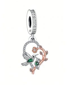 Mother and Baby Bird Pendant Charm, 925 Sterling Silver Charms, Fit Pandora Charms, For Pandora Charm Bracelet, Charms for Pandora Bracelet