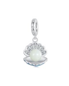 Luminous Shell Pendant Charm, For Pandora Charm Bracelet, 925 Sterling Silver Charms, Fit Pandora Charms, Charms for Pandora Bracelet