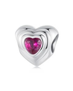 Classic Heart Halo Charm, 925 Sterling Silver Charms, Fit Pandora Charms, Charms for Pandora Bracelet, For Pandora Charm Bracelet
