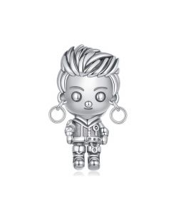 Punk Boy Charm, 925 Sterling Silver Charms, For Pandora Charm Bracelet, Charms for Pandora Bracelet, Fit Pandora Charms