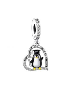 Penguin with Graduation Hat Charm, Charms for Pandora Bracelet, Fit Pandora Charms, For Pandora Charm Bracelet, 925 Sterling Silver Charms