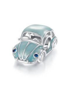 Vintage Car with Blue Stone Light Charm, 925 Sterling Silver Charms, Charms for Pandora Bracelet, Fit Pandora Charms